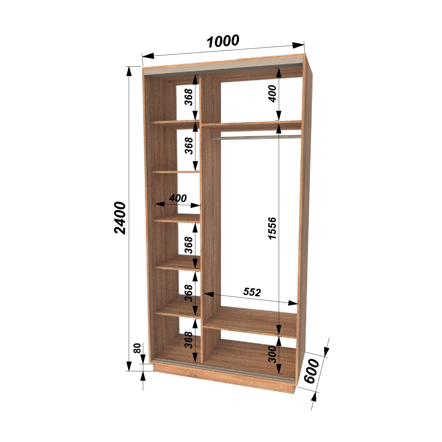 шкаф купе в sketchup